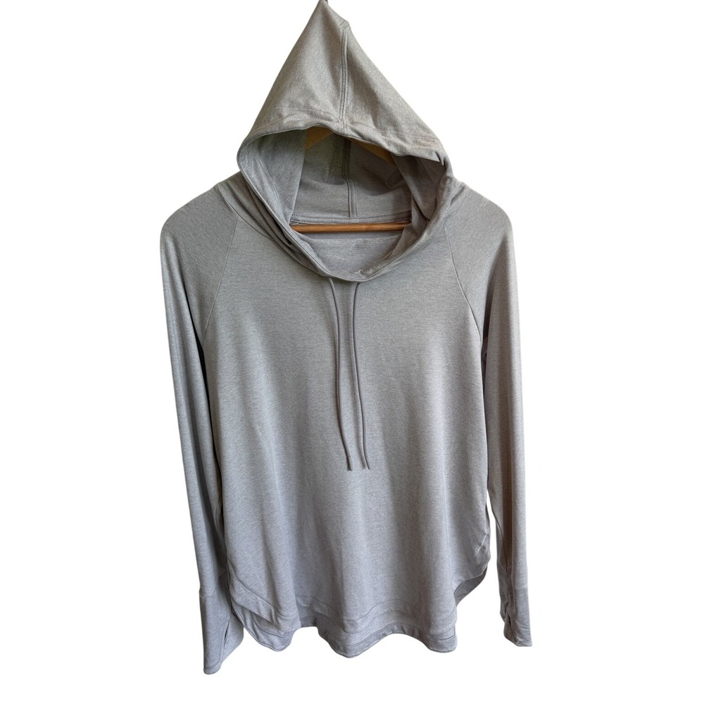 Athleta Uptempo Hoodie Sweatshirt Gray Women Sz Large